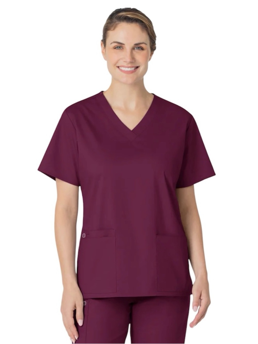 WonderWORK V-Neck Scrub Top Classic Fit Size Small